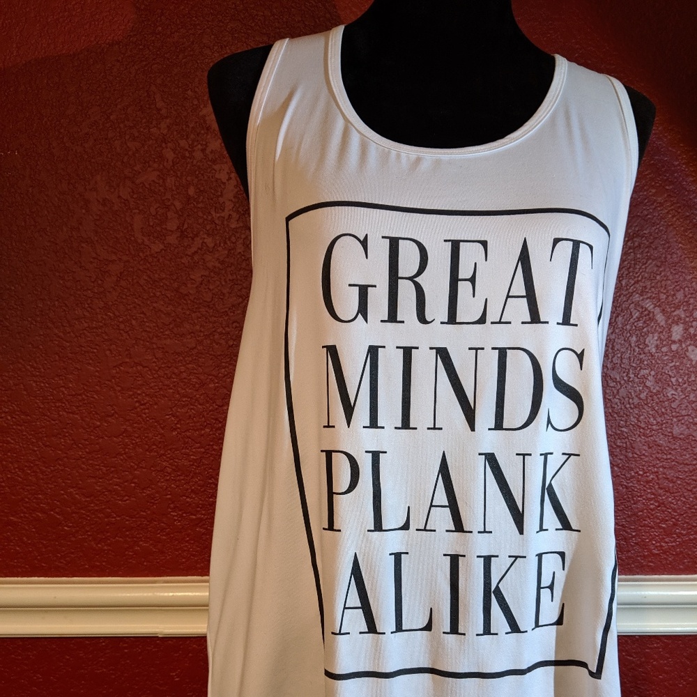 Champion Raserback Tank. "Great Minds Plank Alike"